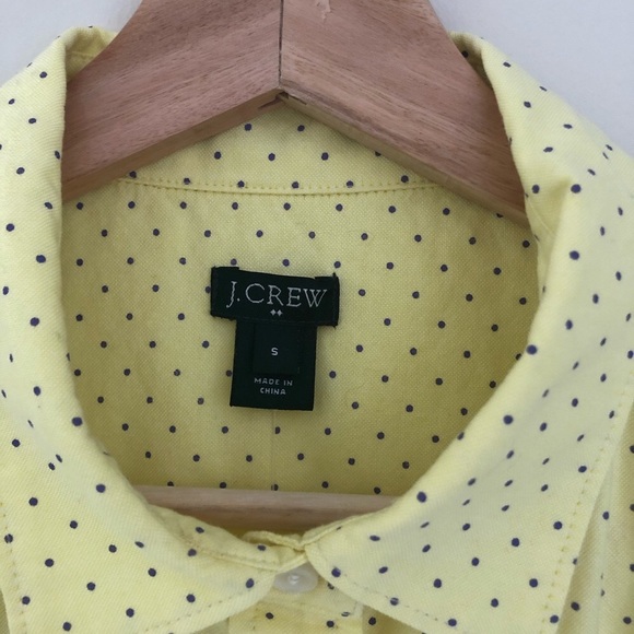 NWT J. Crew Factory 100% cotton mini dot button down shirt - Picture 5 of 5